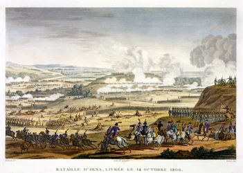 Slaget vid Jena, 14 oktober 1806, graverad av Edme Bovinet (1767-1832) (akvatint)